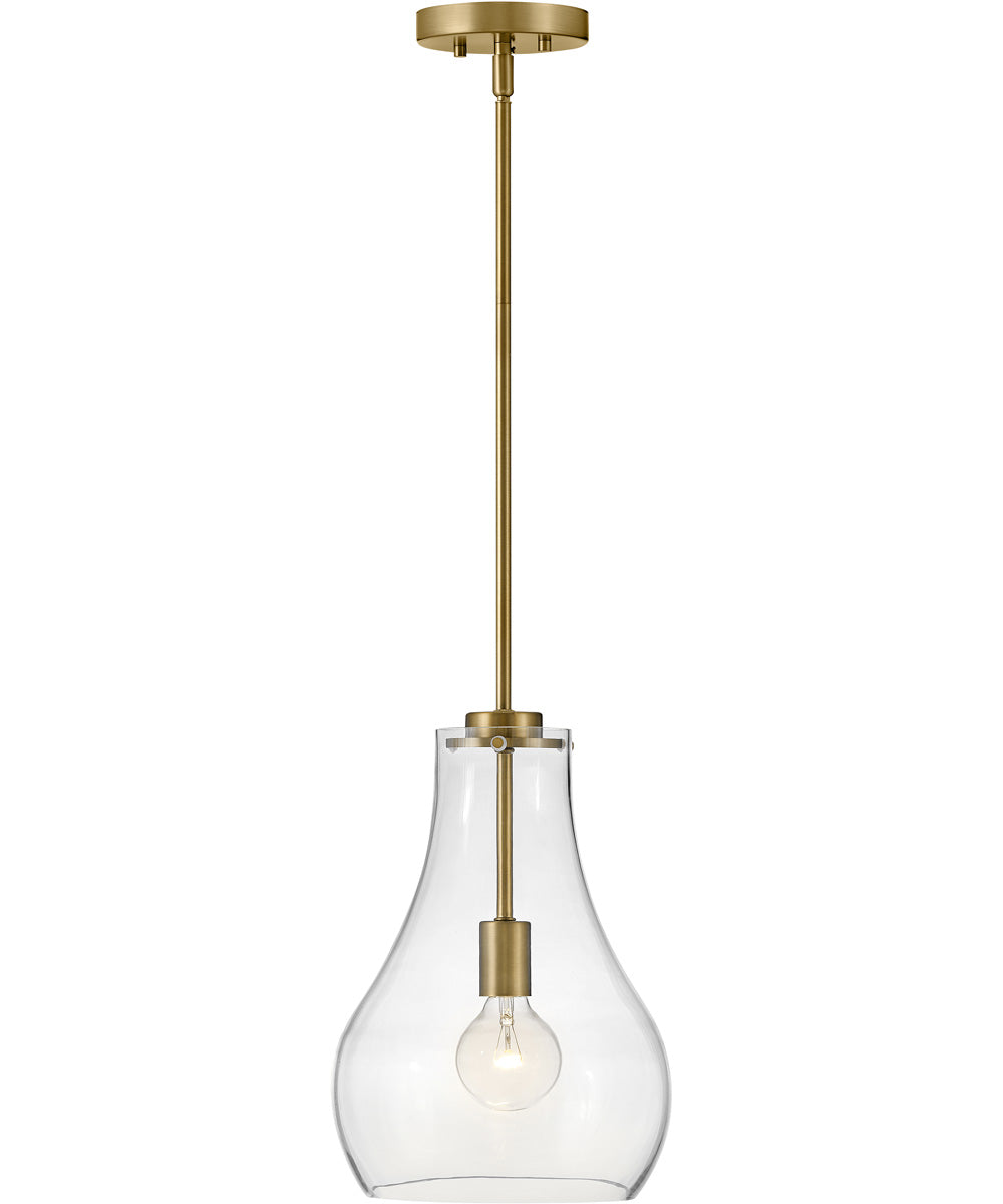Frankie 1-Light Small Single Light Pendant in Lacquered Brass