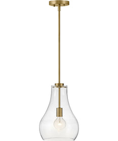 Frankie 1-Light Small Single Light Pendant in Lacquered Brass