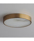 Slab 7 inch LED Alabaster Flush Mount Natural Aged Brass