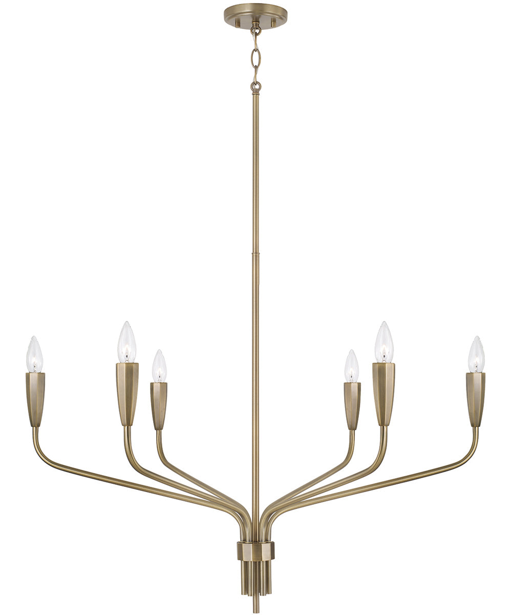 Palmer 6-Light Chandelier Antiqued Brass