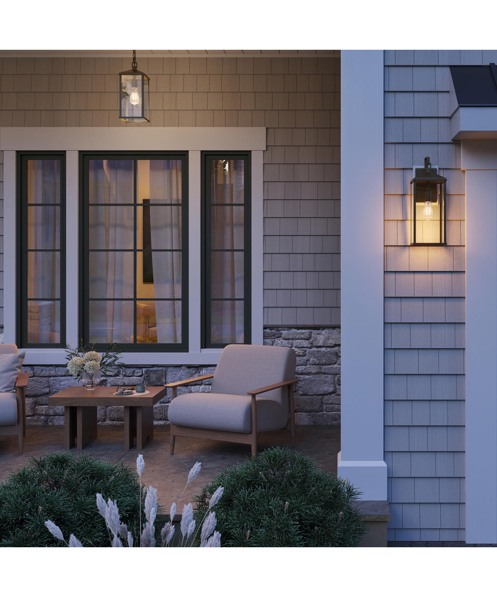 Cantley Extra Large Outdoor Wall Lantern with Clear Glass Panels Antique Bronze