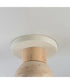 Pompeii 1-Light Flush Mount Travertine / Oyster