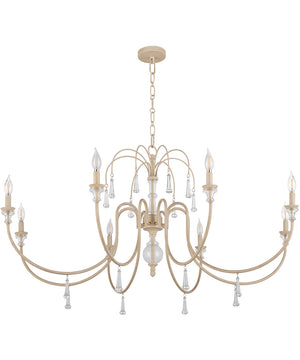 Clasica 8-light Chandelier Washed Oak