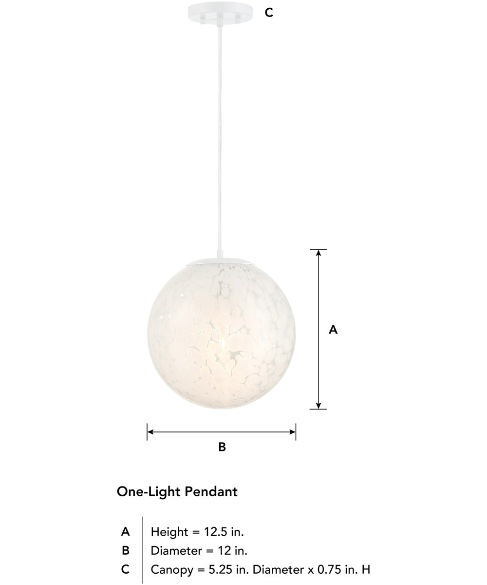 Circo  1 Light Pendant Matte White