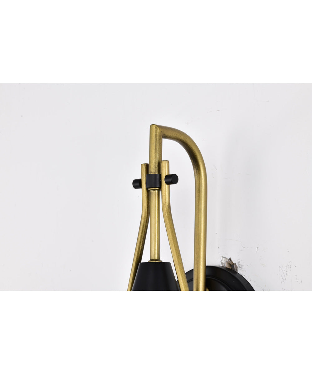 Admiral 1-Light Vanity & Wall Matte Black