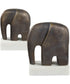 Timeless Tusk Bronze Sculptures Set of 2
