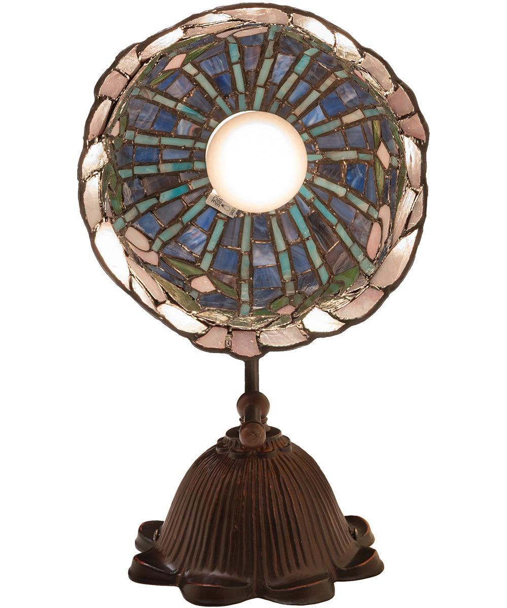 7" Wide Tiffany Flowering Lotus Wall Sconce