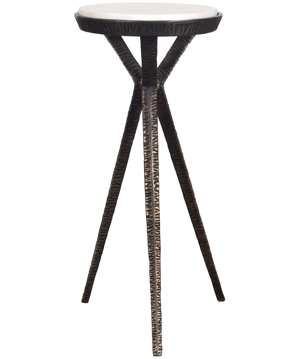 Tilton White Marble Accent Table