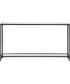 Console Table with Mirrored Shelves in Satin Black