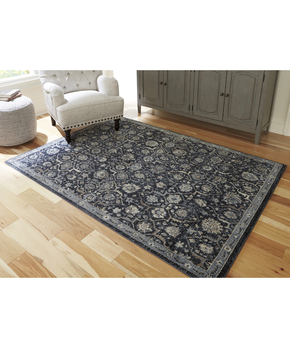 Hilcott Medium Rug Blue/Cream/Brown