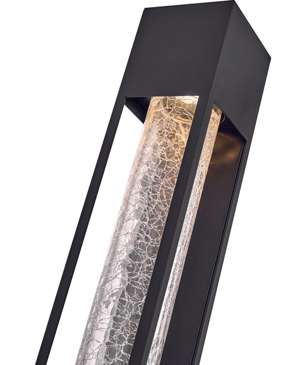 Vapor 1-Light Extra Large Wall Mount Lantern in Black