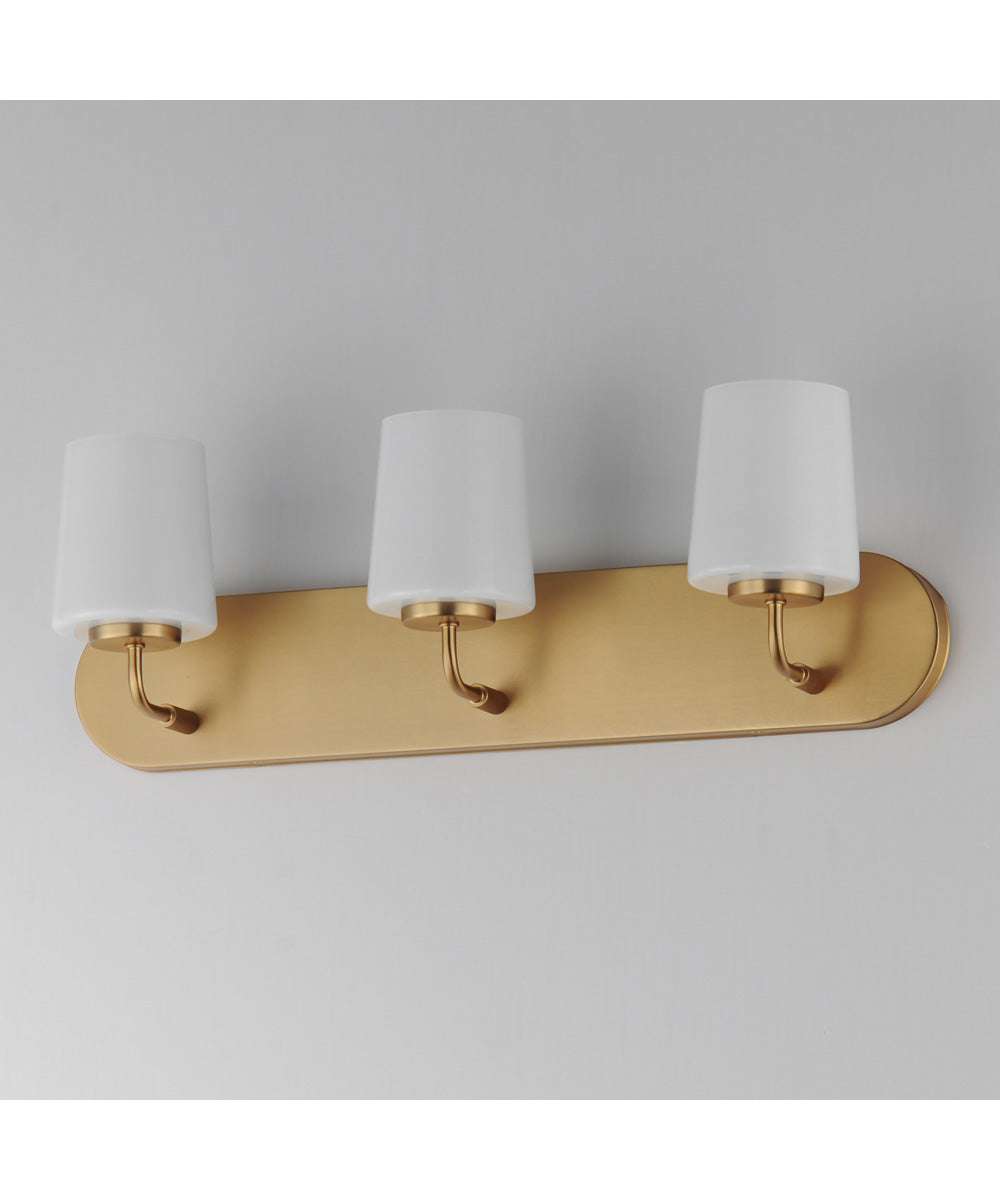 Durham 3-Light Strip Bath Vanity Natural Aged Brass