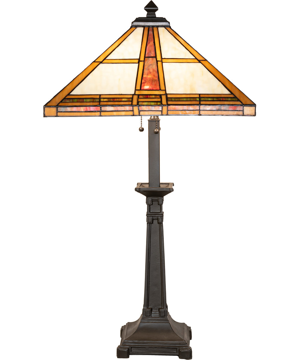 31" High Prairie Straw Buffet Lamp