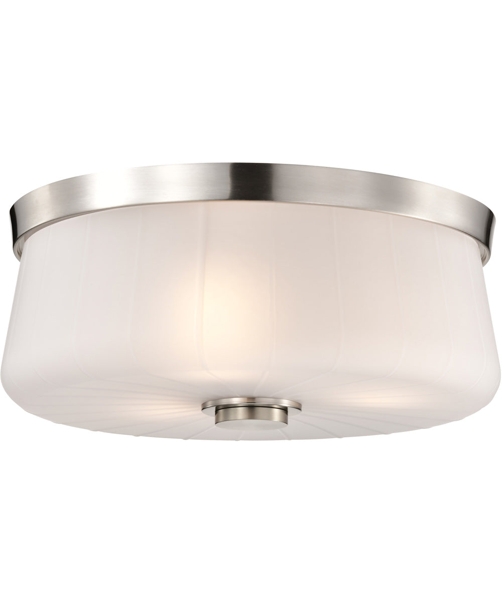 Lune 3-Light Close-to-Ceiling Brushed Nickel