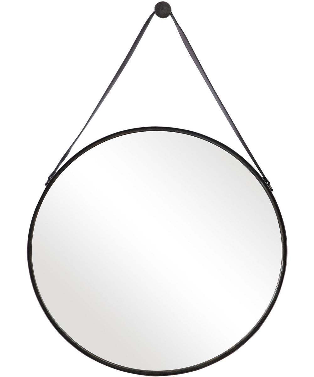 30x30" Wall Mirror Antique Bronze Metal