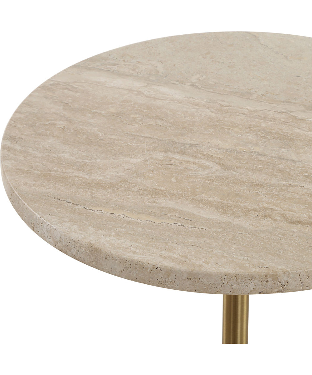 Malya Travertine Accent Table