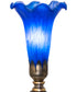 12" High Blue Tiffany Pond Lily Cherub Mini Lamp
