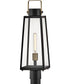 Hugh 1-Light Large Post Mount Lantern in Black