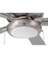 EOS Low Profile 1 bulb Frosted White 52" Ceiling Fan 1-Light Fan Brushed Polished Nickel