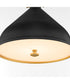 Bonnel 1-light Pendant Matte Black|Aged Brass
