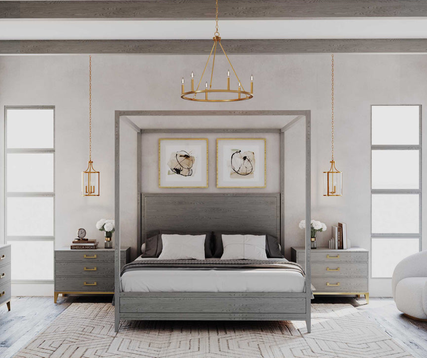 Gilliam 6-Light New Traditional Chandelier Vintage Brass