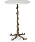 Calais White Marble Accent Table
