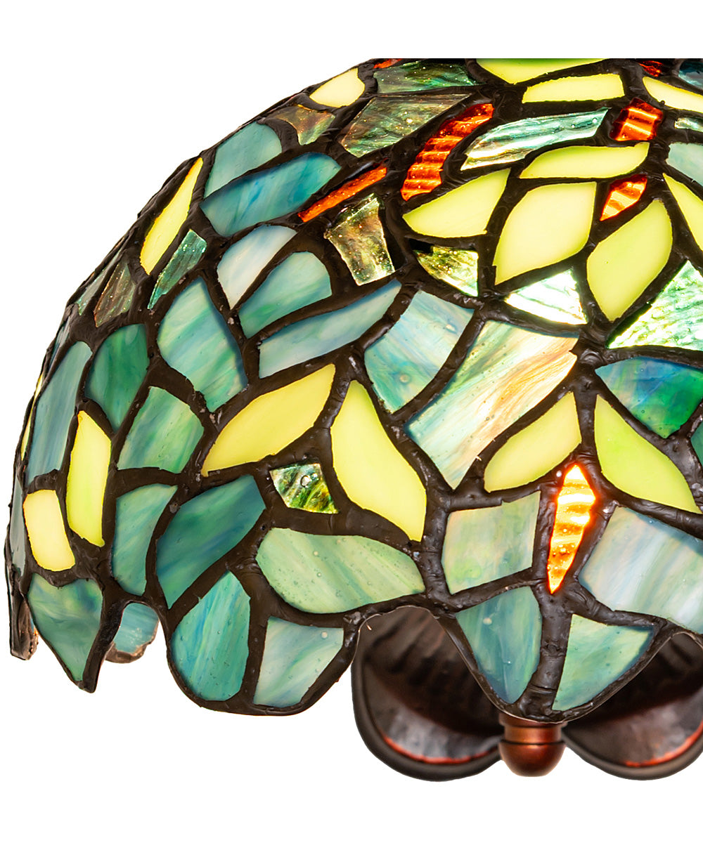 8" Wide Nightfall Wisteria Wall Sconce