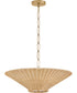 Delia 4-Light Small Convertible Chandelier in Heritage Brass