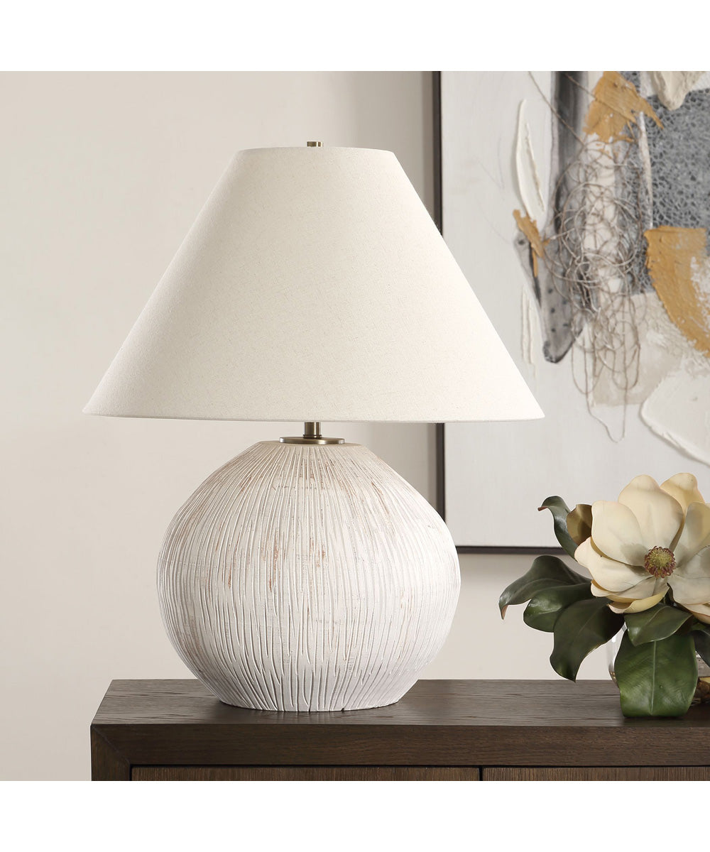 Meryl Aged White Table Lamp