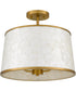 Windley 3-light Semi Flush Mount Brushed Gold