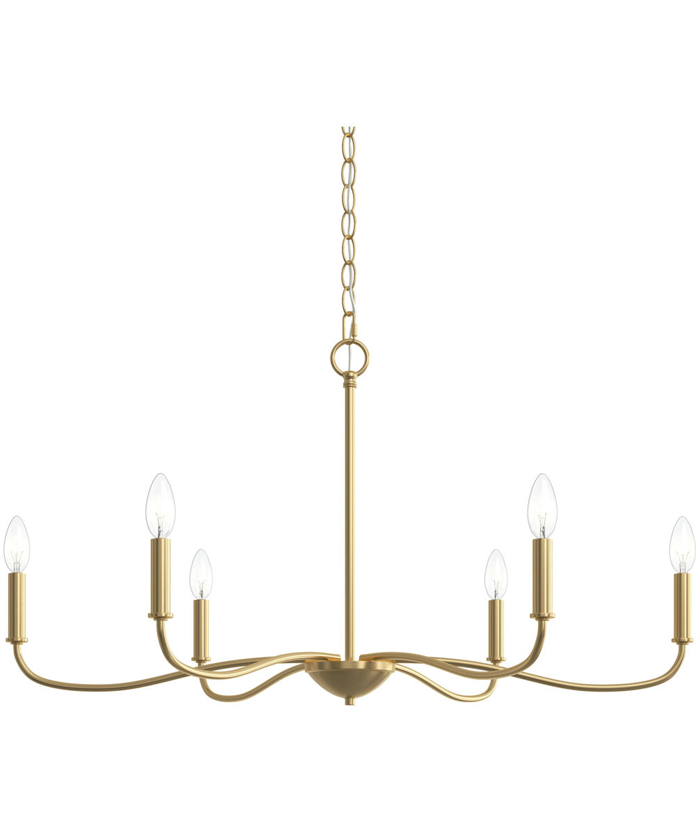 Ilia 6-Light Large Chandelier Brushed Gold