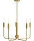 Austen 5-Light Medium Single Tier in Lacquered Brass
