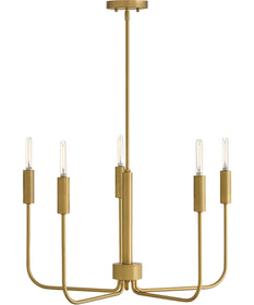 Austen 5-Light Medium Single Tier in Lacquered Brass