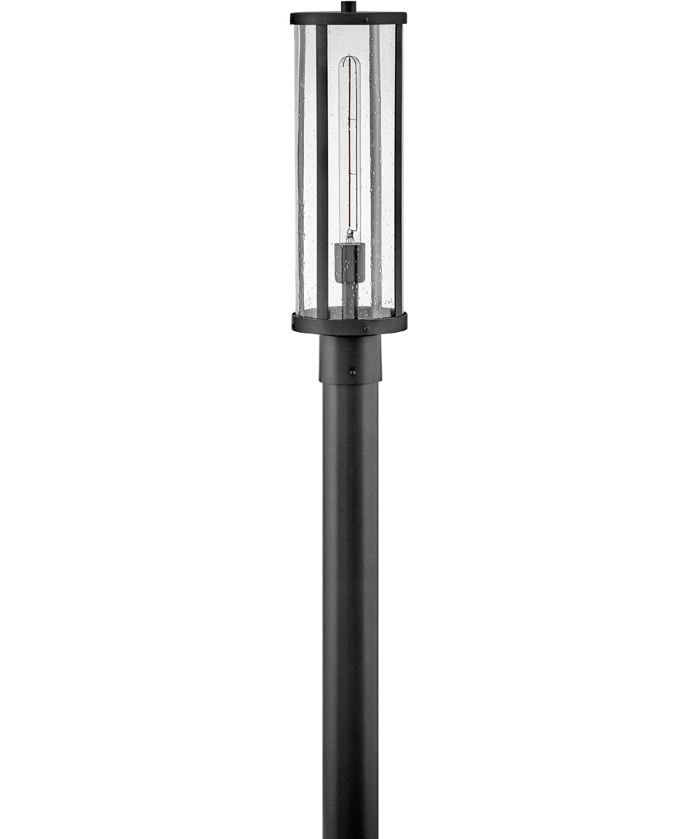 Alfie 1-Light Medium Post Mount Lantern in Black