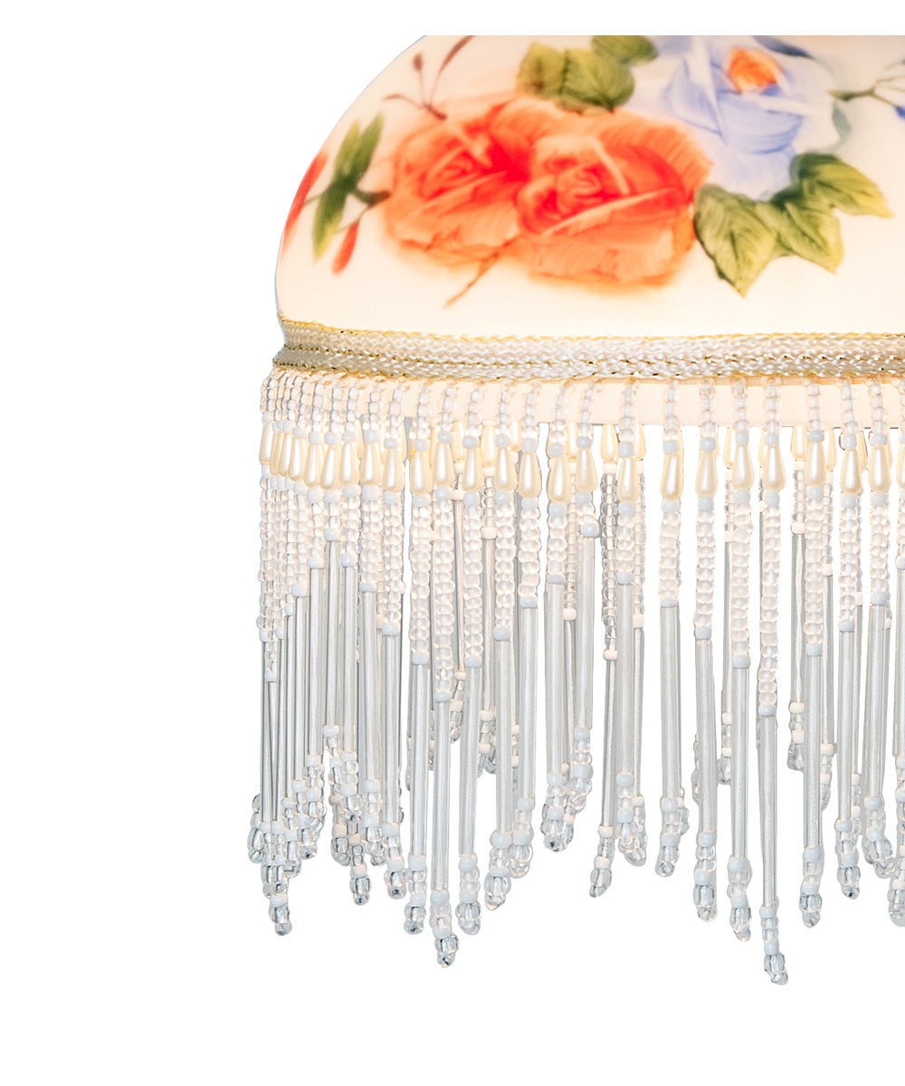 6" Wide Roussillon Rose Bouquet Flushmount