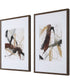 Burgundy Interjection Abstract Prints Set of 2