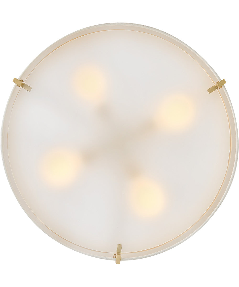 Halle 4-Light Medium Semi-Flush Mount in Lacquered Brass