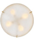 Halle 4-Light Medium Semi-Flush Mount in Lacquered Brass