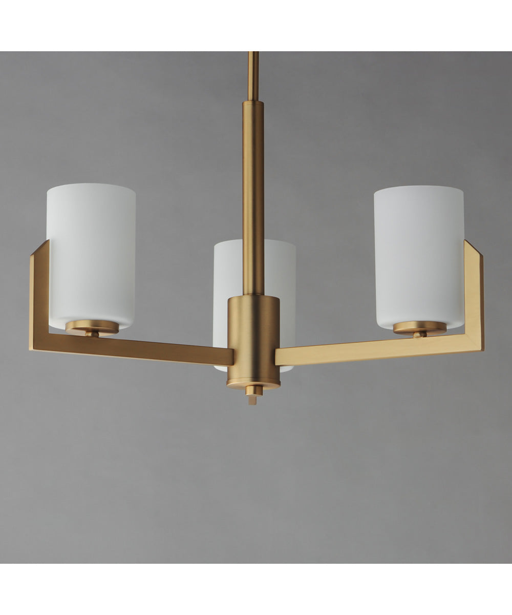 Dart 3-Light Chandelier Natural Aged Brass