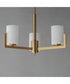 Dart 3-Light Chandelier Natural Aged Brass