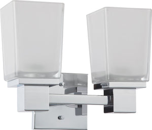 11"W Parker 2-Light Vanity & Wall Polished Chrome