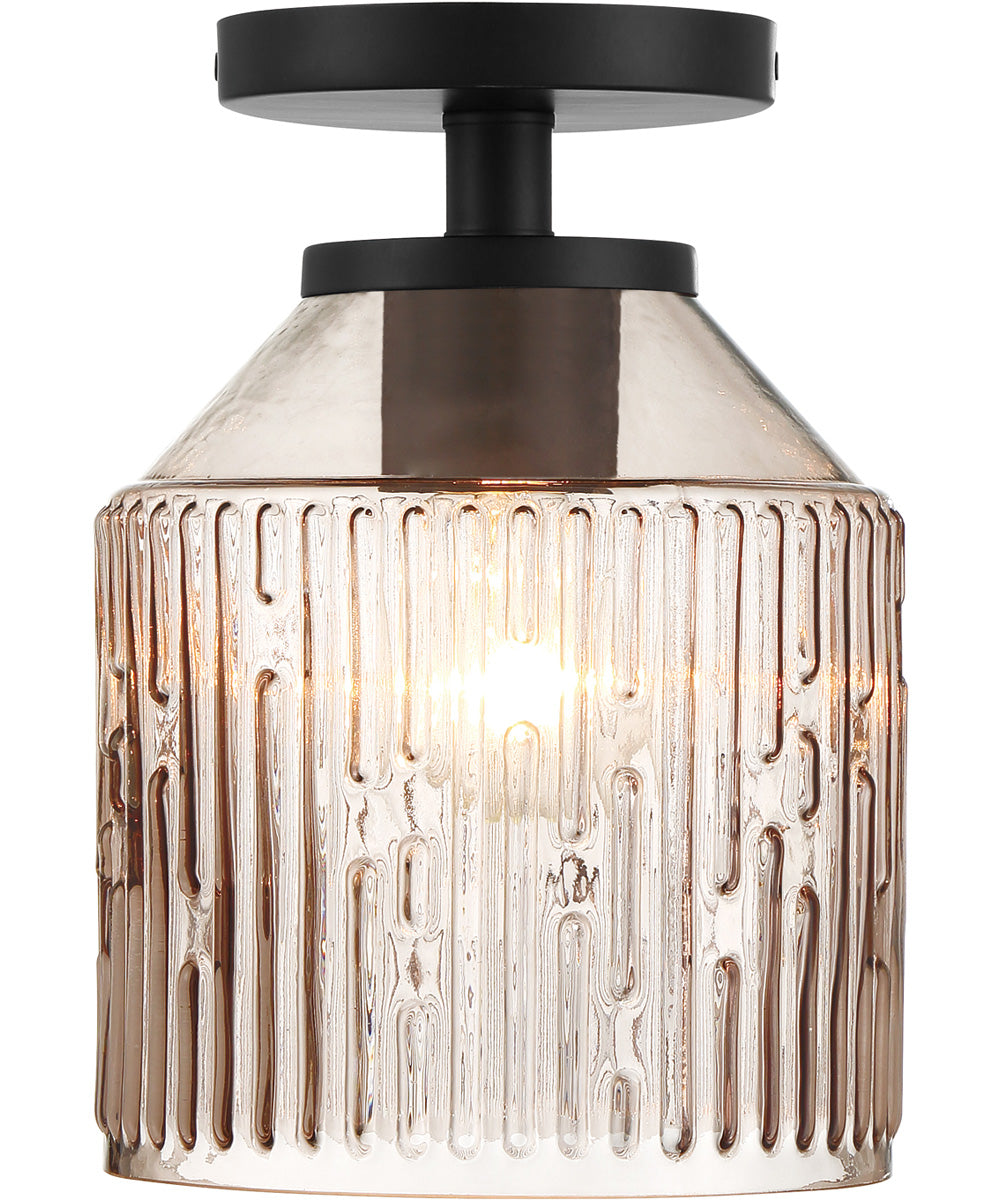 Ele 1 Light Semi Flush  Matte Black