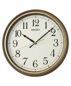 OPEN BOX Wall Clock Oita Brown Glass Cover