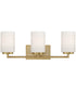 Leavenworth 3 Light Vanity Brushed Gold