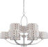 38"W Harlow 9-Light Chandelier Polished Nickel