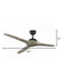 60" Edge Coastal 3-Blade Indoor/Outdoor Ceiling Fan Aged Pewter with Light Grey Weathered Oak Blades with Remote
