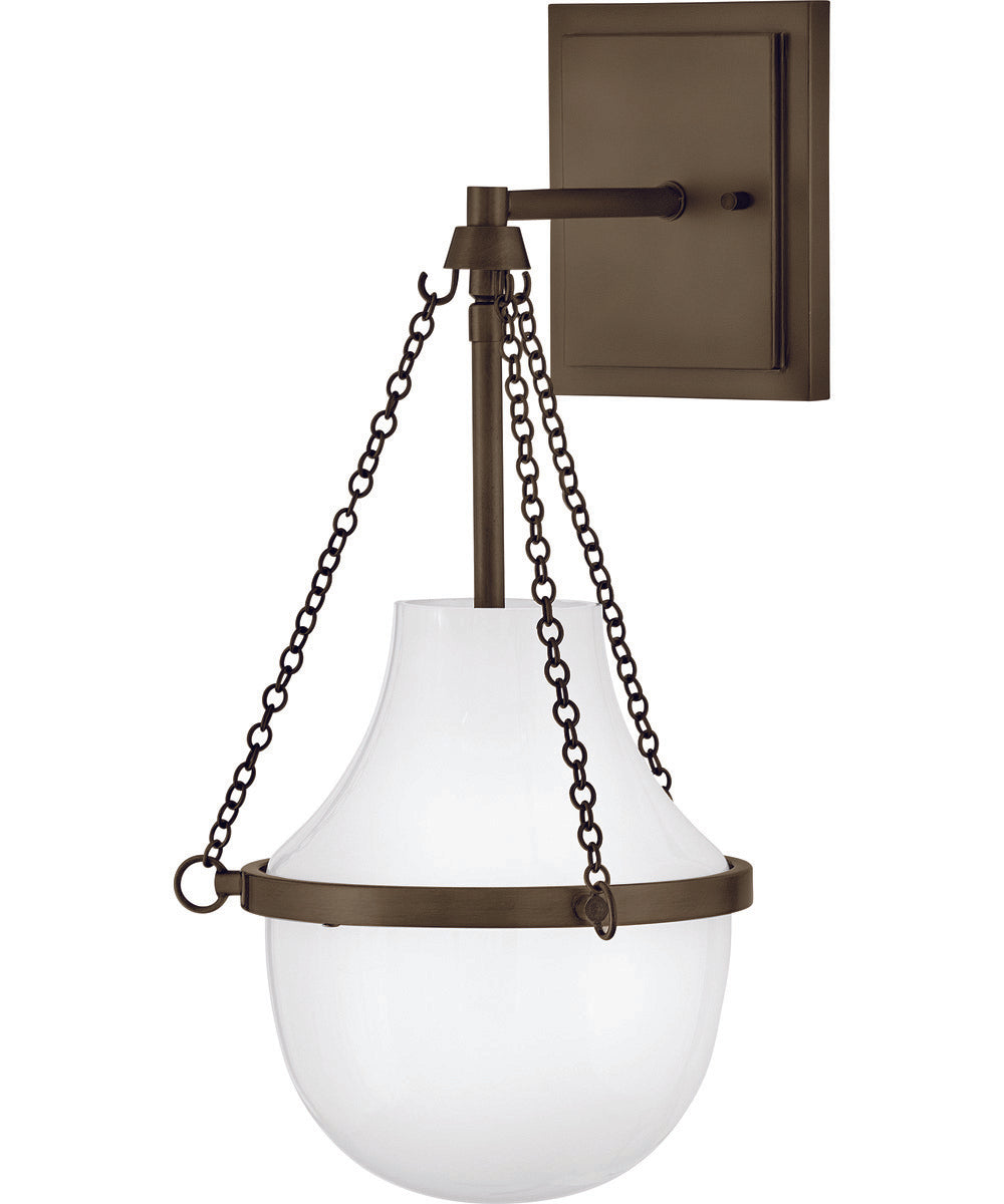 Collins 1-Light Medium Single Light Sconce in Heritage Bronze