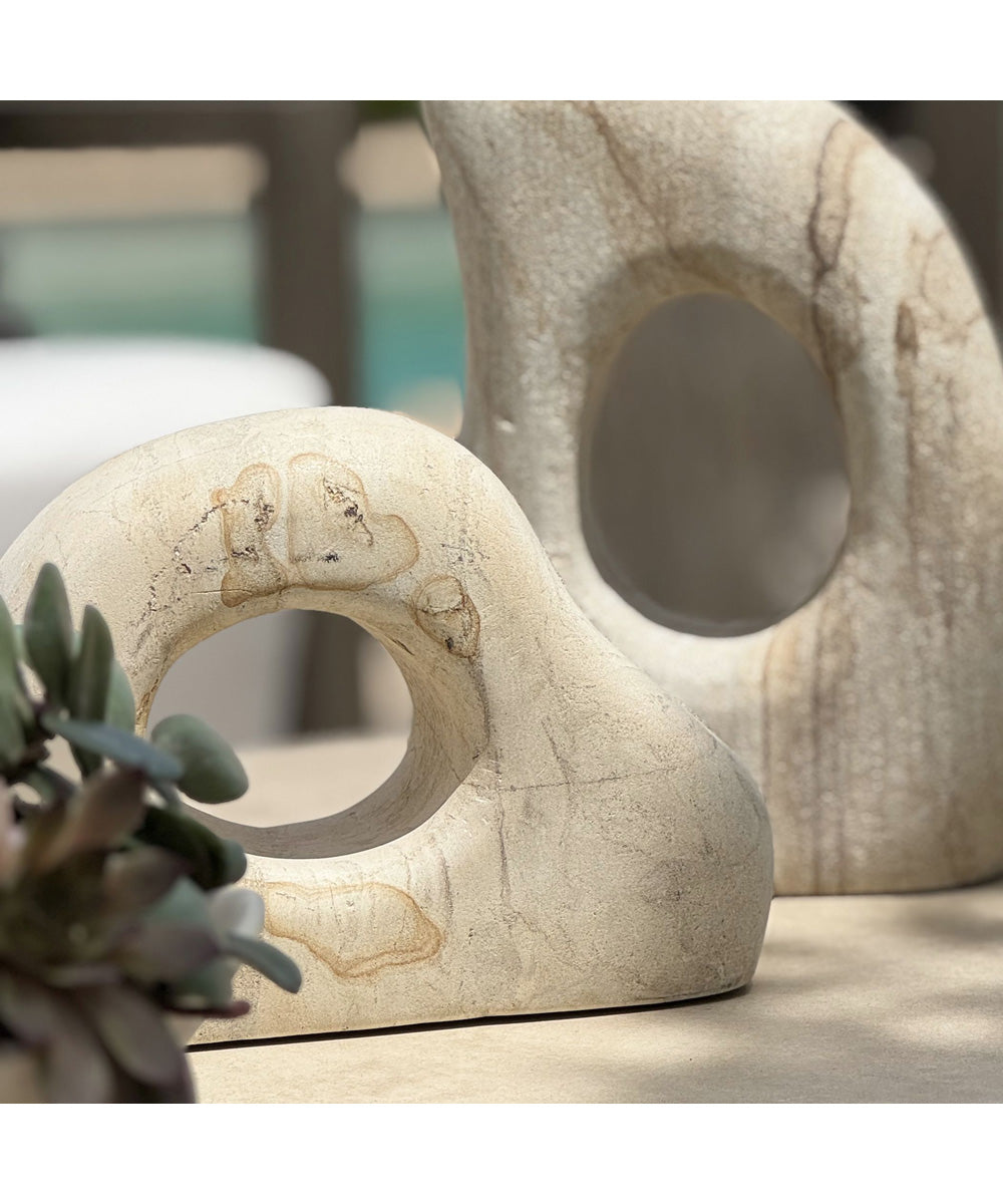 Stone Flow Outdoor Sculptures Set of 2