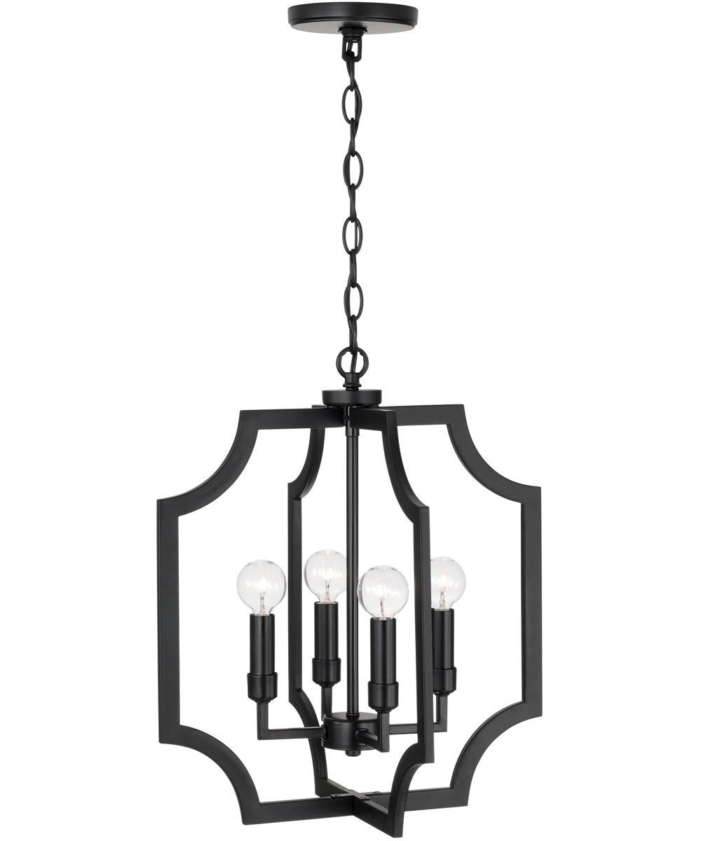 Courtney 4-Light Foyer Matte Black