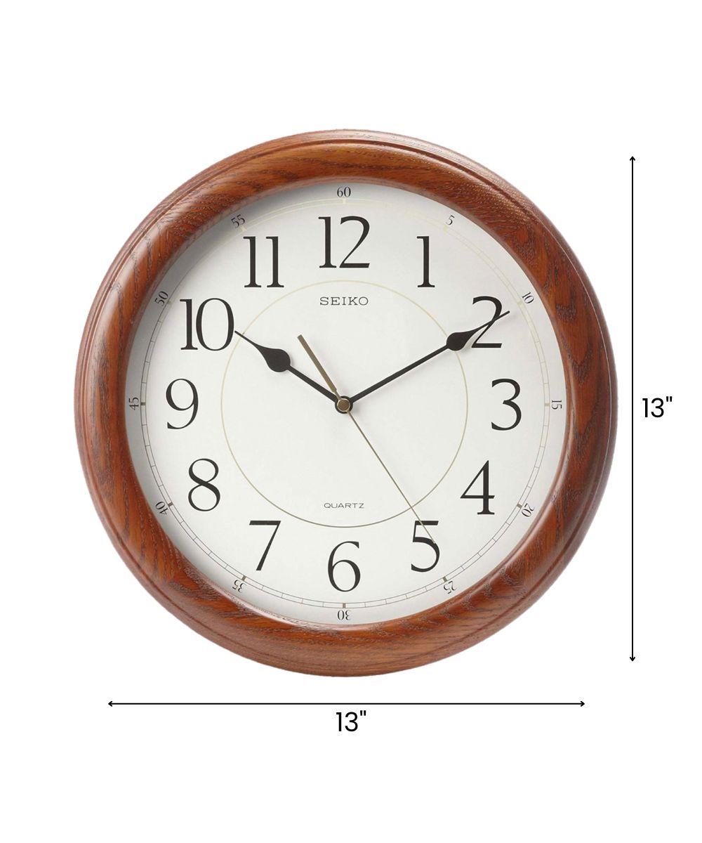 Medium Brown Wood Wall Clock